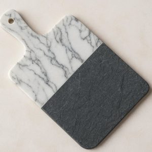 30 Decorative Marble or Slate Cheese Board with Handle